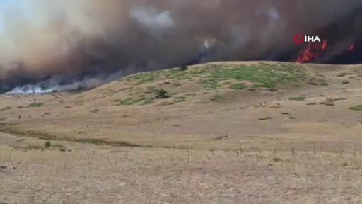 Ankara’daki orman yangınına helikopterle müdahale edildi