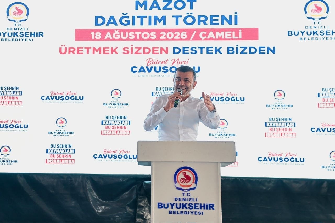 DENİZLİ BÜYÜKŞEHİR BELEDİYE BAŞKANI BÜLENT NURİ ÇAVUŞOĞLU, ÇAMELİ İLÇESİNDE GERÇEKLEŞTİRİLEN MAZOT...