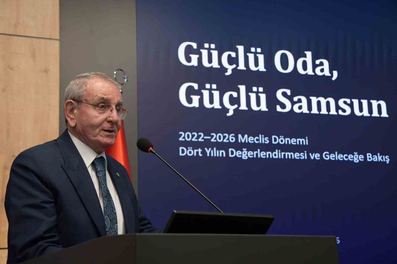 SAMSUN TİCARET VE SANAYİ ODASI’NIN (TSO) 2022-2026 DÖNEMİNİN SON MECLİS TOPLANTISINDA KONUŞAN...