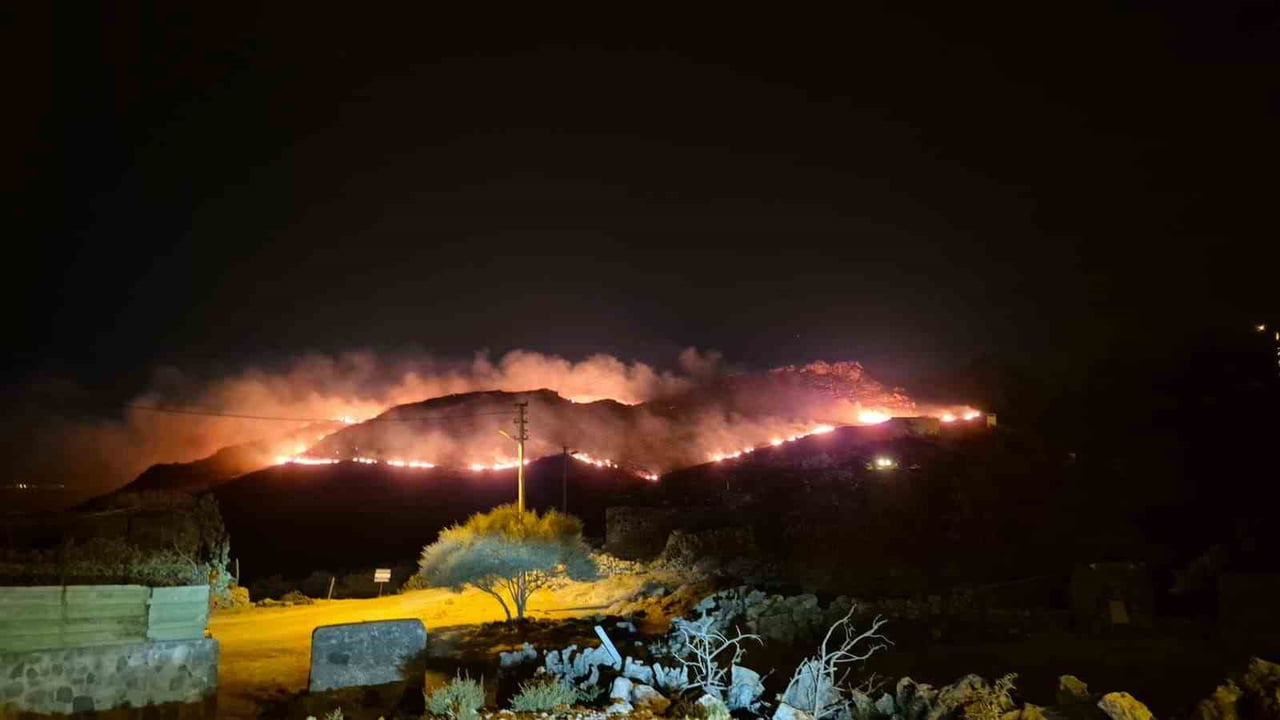 BODRUM'DA MAKİLİK ALANDA YANGIN: "ALEVLER RÜZGARLA HIZLA YAYILDI"