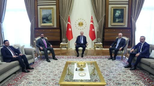 Cumhurbaşkanı Erdoğan, Irak Temsilciler Meclisi Başkanı Halbusi'yi kabul etti