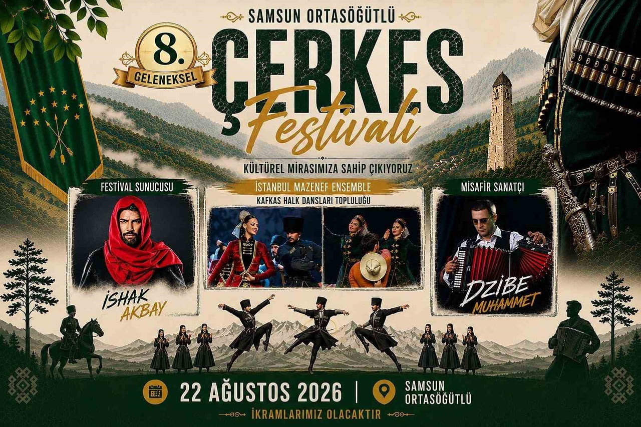SAMSUN'DA 8. GELENEKSEL ÇERKES FESTİVALİ YAPILACAK